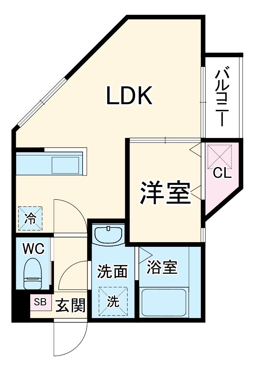PATINA新瑞橋(1LDK/2階)の間取り写真