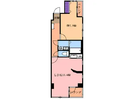 プライマージュ(1LDK/3階)の間取り写真