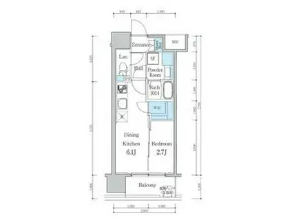 パートナーズ今池(1DK/11階)の間取り写真