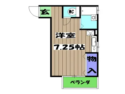 メゾンM(ワンルーム/1階)の間取り写真
