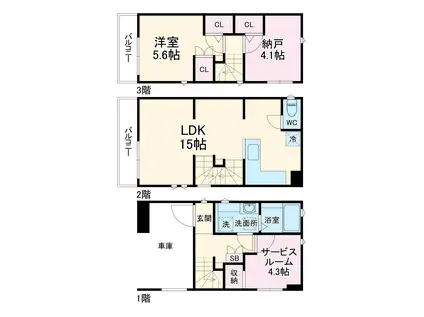 東京地下鉄東西線 南行徳駅 徒歩10分 3階建 築1年(1SLDK)の間取り写真