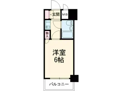 ホーユウコンフォルト相模原Ⅱ(1K/11階)の間取り写真