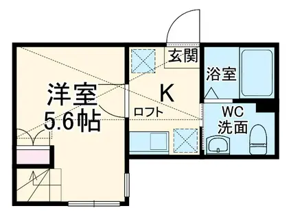 SRI PULLANNA IKUTA(1K/2階)の間取り写真