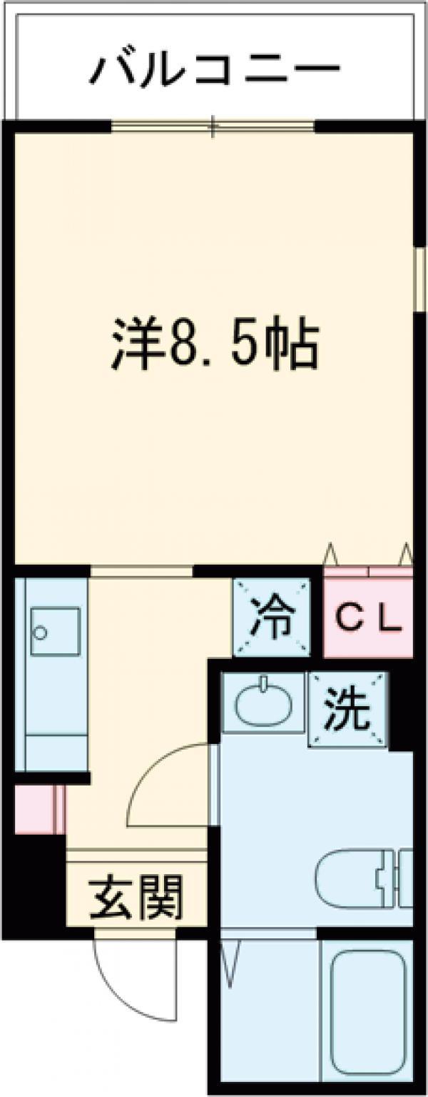 ATTRICE大将軍(1K/2階)の間取り写真