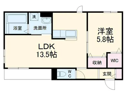 サンレガーロ久喜ウエスト Ⅱ(1LDK/3階)の間取り写真