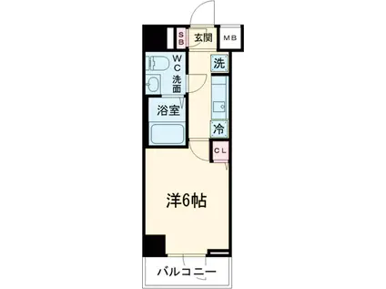 GENOVIA堀切菖蒲園(1K/7階)の間取り写真