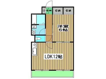 桂オーエスプラザビル(1LDK/5階)の間取り写真