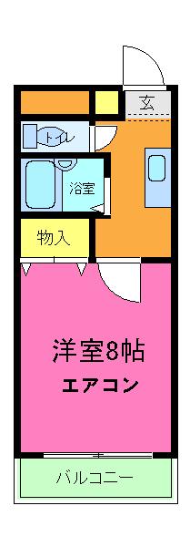 カーサクレール(1K/6階)の間取り写真