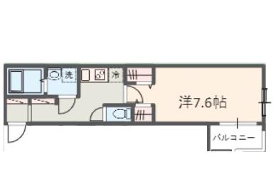 MELDIA新狭山Ⅱ(1K/3階)の間取り写真