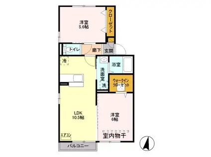 パストラルA(2LDK/1階)の間取り写真