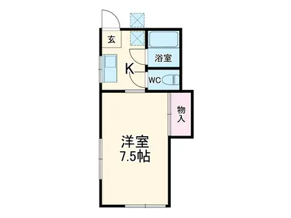 ホームズ栄(1K/2階)の間取り写真