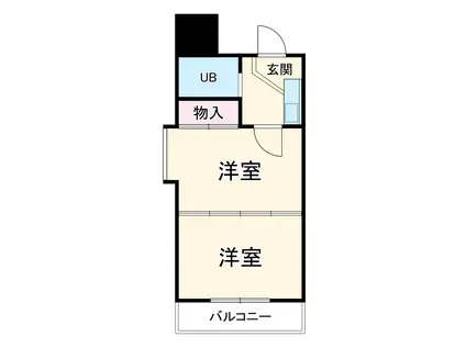 サンフェリオ塔ノ木(2K/2階)の間取り写真