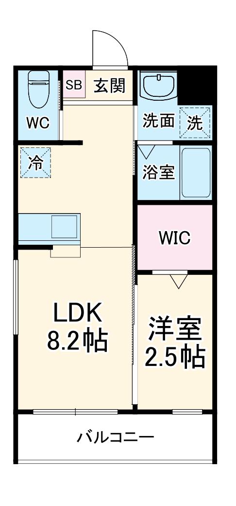 リアコート豊中IIサウス(1LDK/3階)の間取り写真