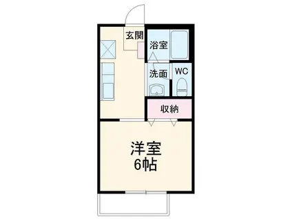 リバーヒルズ C(1K/2階)の間取り写真