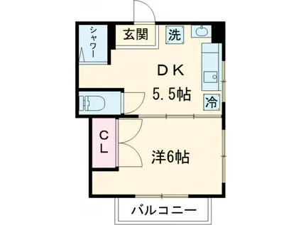 田中ビル(1DK/5階)の間取り写真