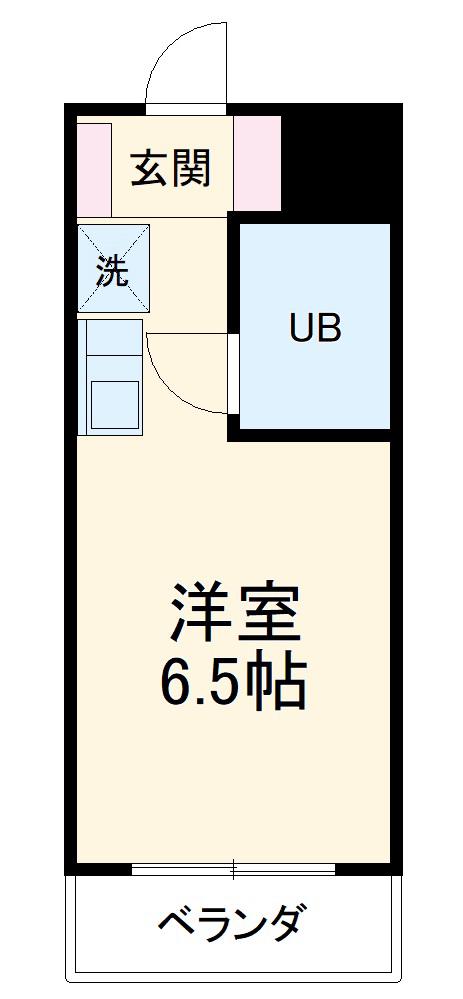 ハイツト-カンド-(ワンルーム/1階)の間取り写真