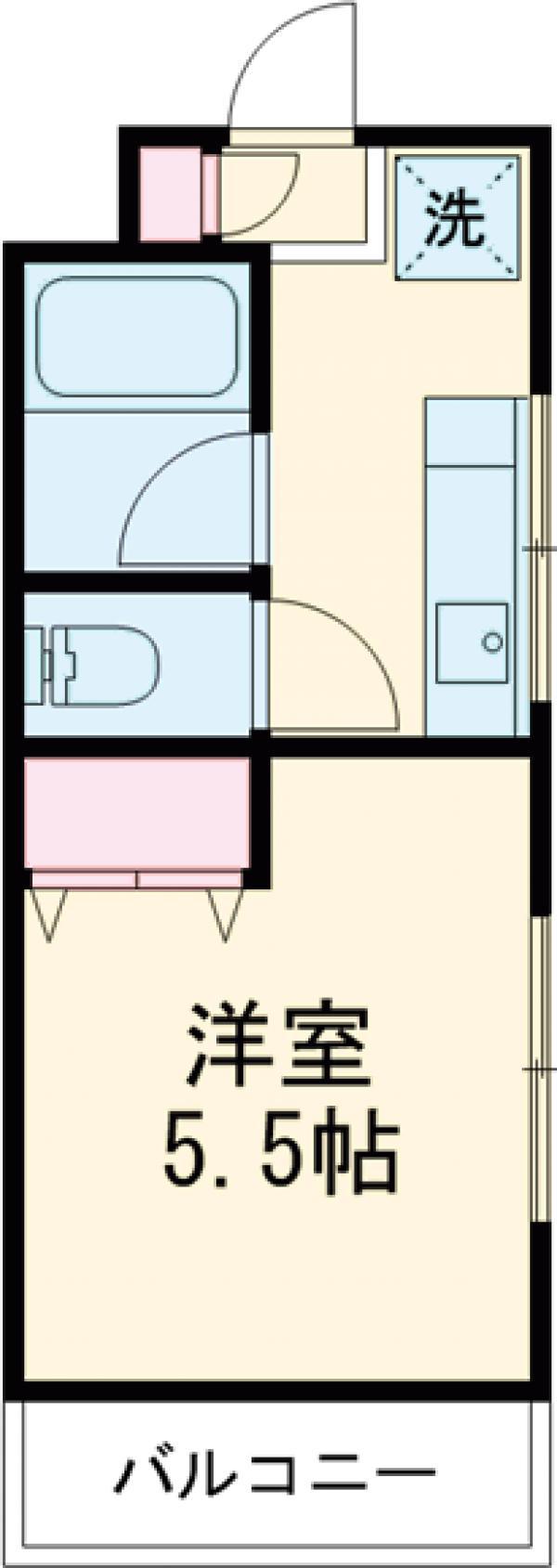 サンワードパレス(ワンルーム/4階)の間取り写真
