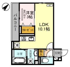グランチェスタ(1LDK/2階)の間取り写真