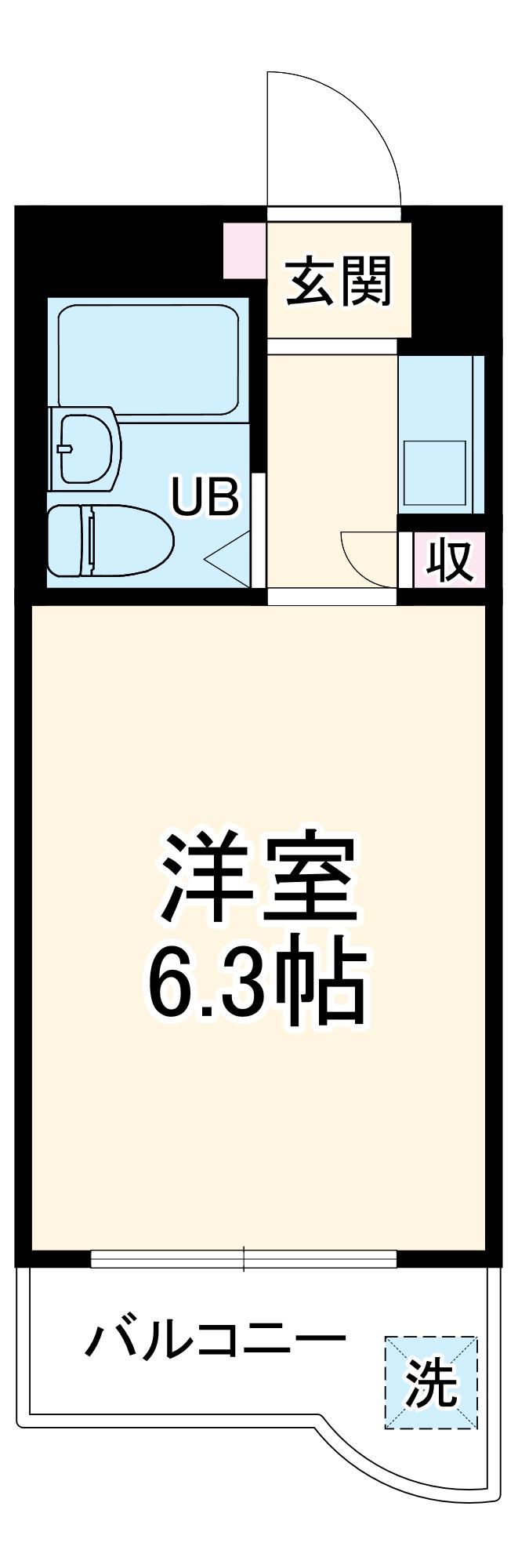 ドール八事富士見(ワンルーム/2階)の間取り写真