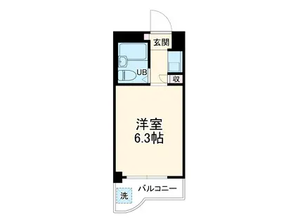 ドール八事富士見(ワンルーム/2階)の間取り写真