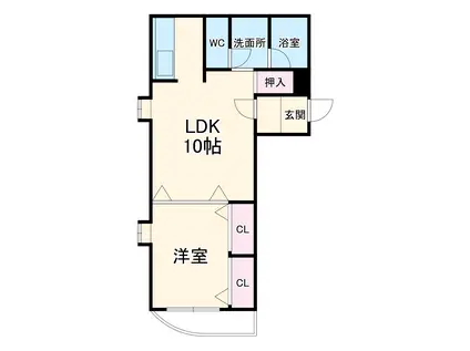 桜台マンション(1LDK/3階)の間取り写真