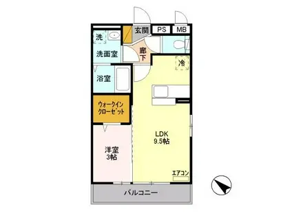 ドエル79(1LDK/3階)の間取り写真