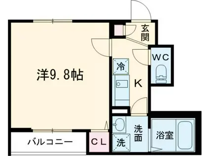 リブリ・吉祥寺(1K/1階)の間取り写真