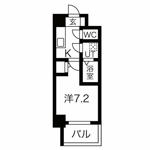 BRICK KAMEJIMA(1K/4階)の間取り写真