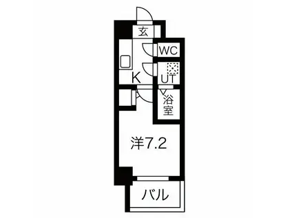 BRICK KAMEJIMA(1K/7階)の間取り写真