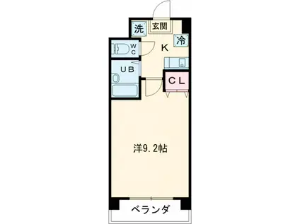 カルチェ千歳烏山(1K/2階)の間取り写真
