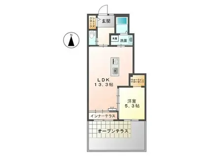 ディアトリMAY(1LDK/1階)の間取り写真