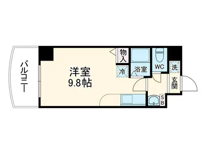 サン・アペックス名駅(ワンルーム/7階)の間取り写真