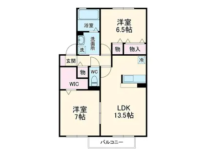 Z-BRIGHT 3(2LDK/2階)の間取り写真