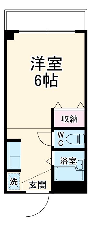 グリーンパレス村上(1K/3階)の間取り写真