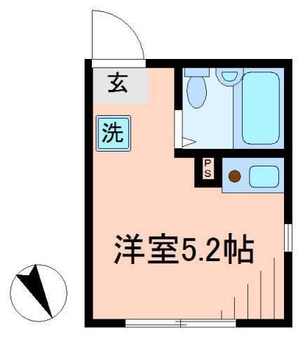 ケーンヒル田端(ワンルーム/2階)の間取り写真