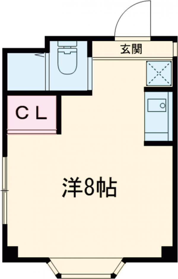 プレスクラブマンション(ワンルーム/2階)の間取り写真