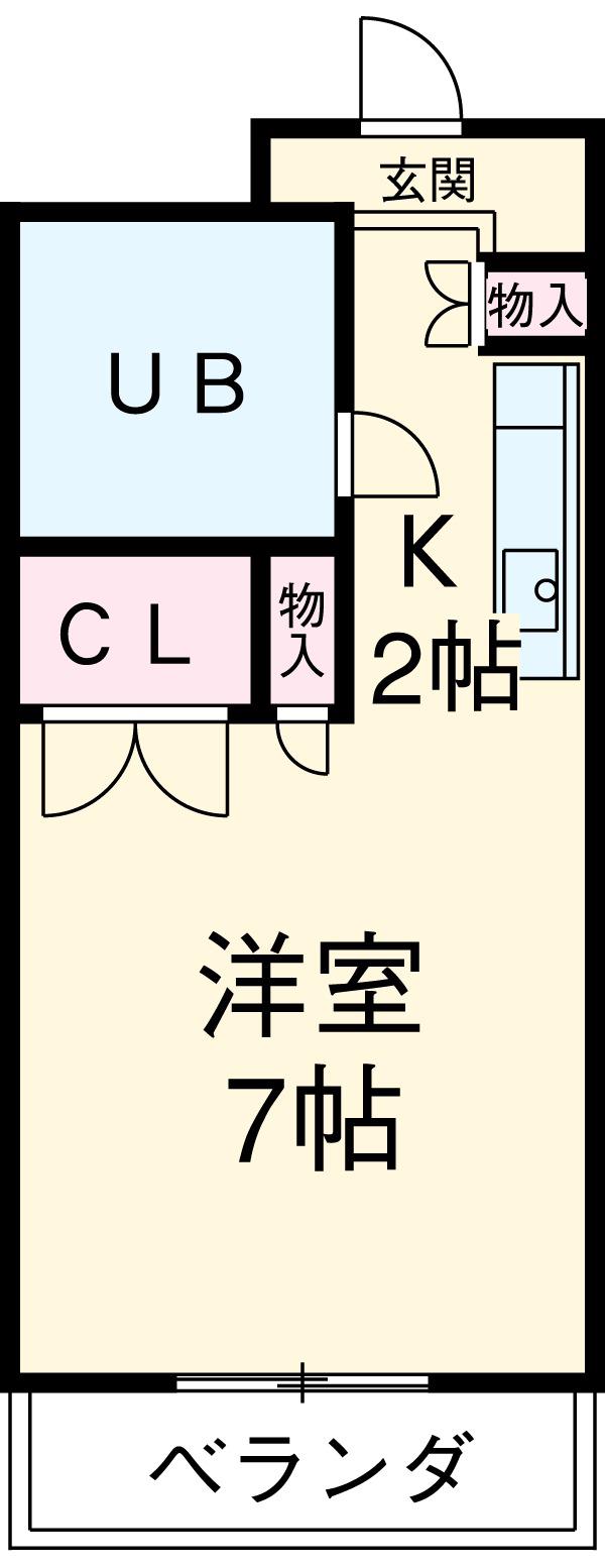 ロアール平針(ワンルーム/4階)の間取り写真
