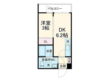 THE GARNET SUITE RESIDENCE 西院Ⅱ(1DK/3階)の間取り写真