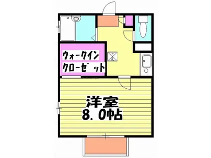 ハイツアバンセ(1K/1階)の間取り写真