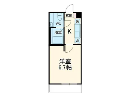 アザーレ・バモス登戸(1K/2階)の間取り写真