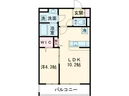 MAISON HOUSEDRESSING(1LDK/4階)の間取り写真