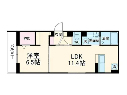 アヴァンス八潮A(1LDK/2階)の間取り写真