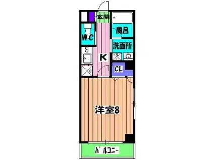 LEO弐拾六番館(1K/5階)の間取り写真
