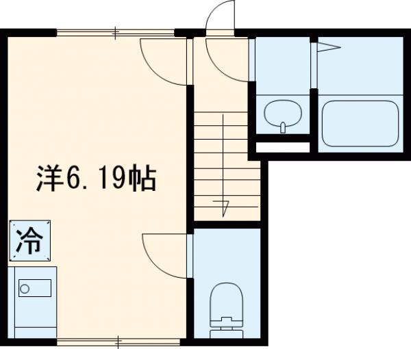 フルセイル八王子新町(ワンルーム/2階)の間取り写真