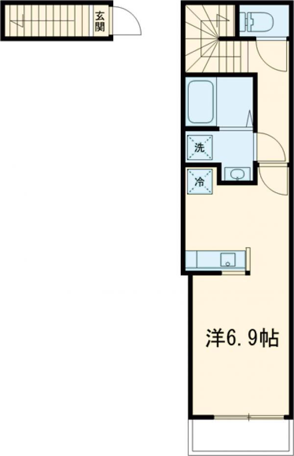 AMATERRACE馬込(ワンルーム/2階)の間取り写真