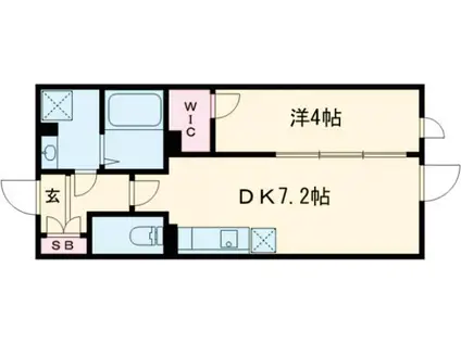 GRAN PASEO 目黒西小山(1DK/2階)の間取り写真