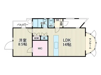 ビラ・トーレ(1LDK/1階)の間取り写真