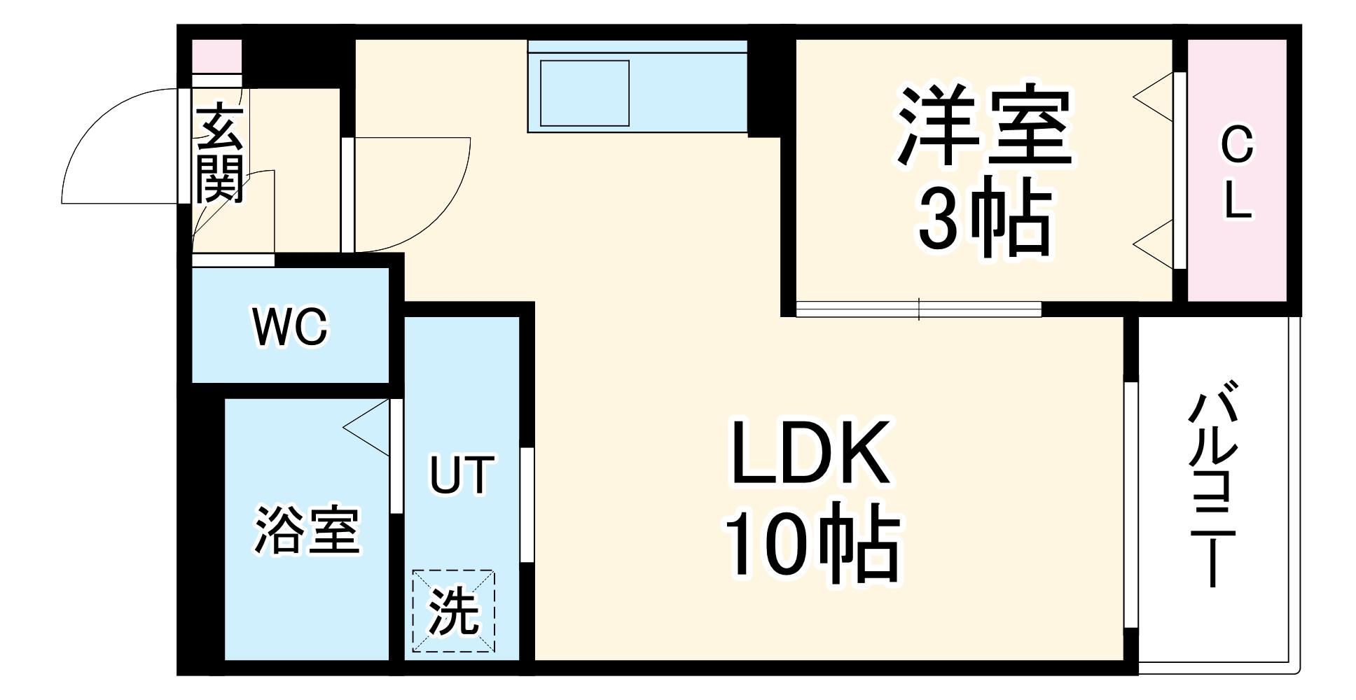 JACK NARUHAMA Ⅰ(1LDK/1階)の間取り写真