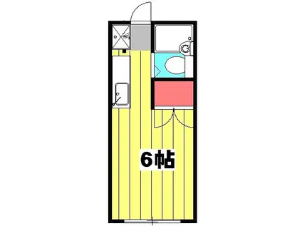 サンサンエー(ワンルーム/1階)の間取り写真