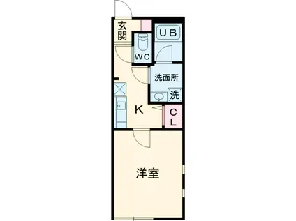 パラッツォノーヴェルーリョ(1K/1階)の間取り写真